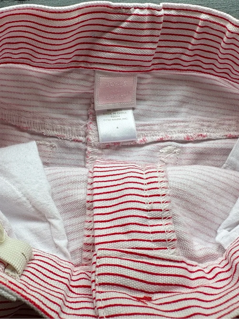 Girls “Janie & Jack “ Red Stripe Skirt 4